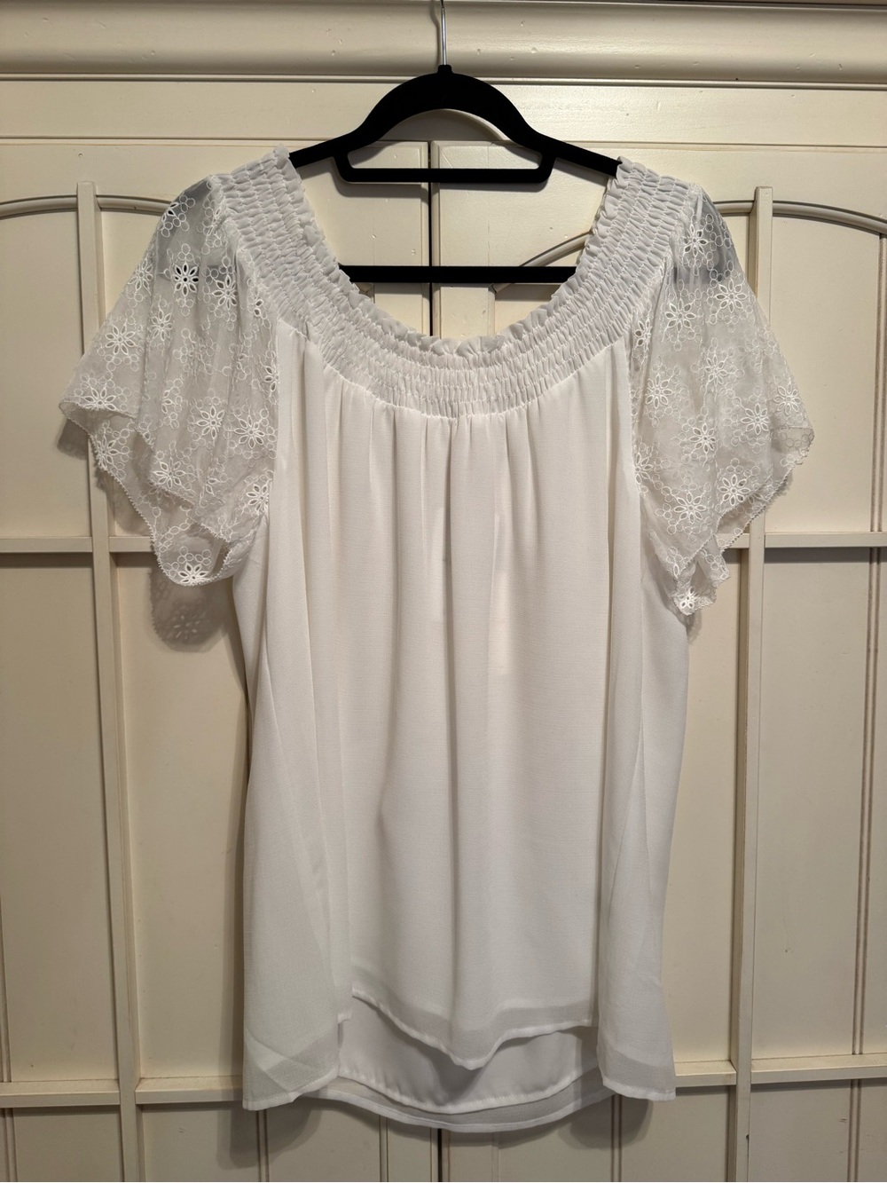 Women’s Skies Are Blue Off-Shoulder Blouse